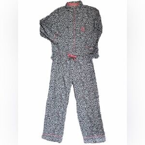 Vintage Victoria's Secret Pajama Set - Pink and Gray Leopard